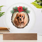 Christmas Circle Acrylic Plaque, Wooden Slice Personalized 2