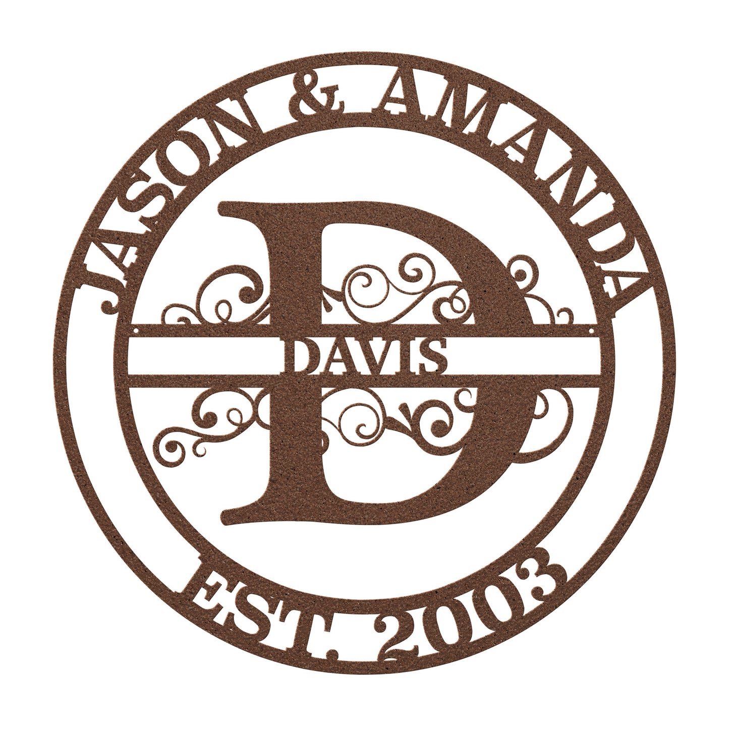Personalized Family Name, Last Name, Initial