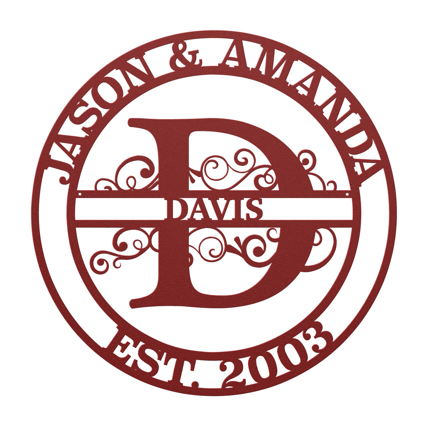 Personalized Family Name, Last Name, Initial