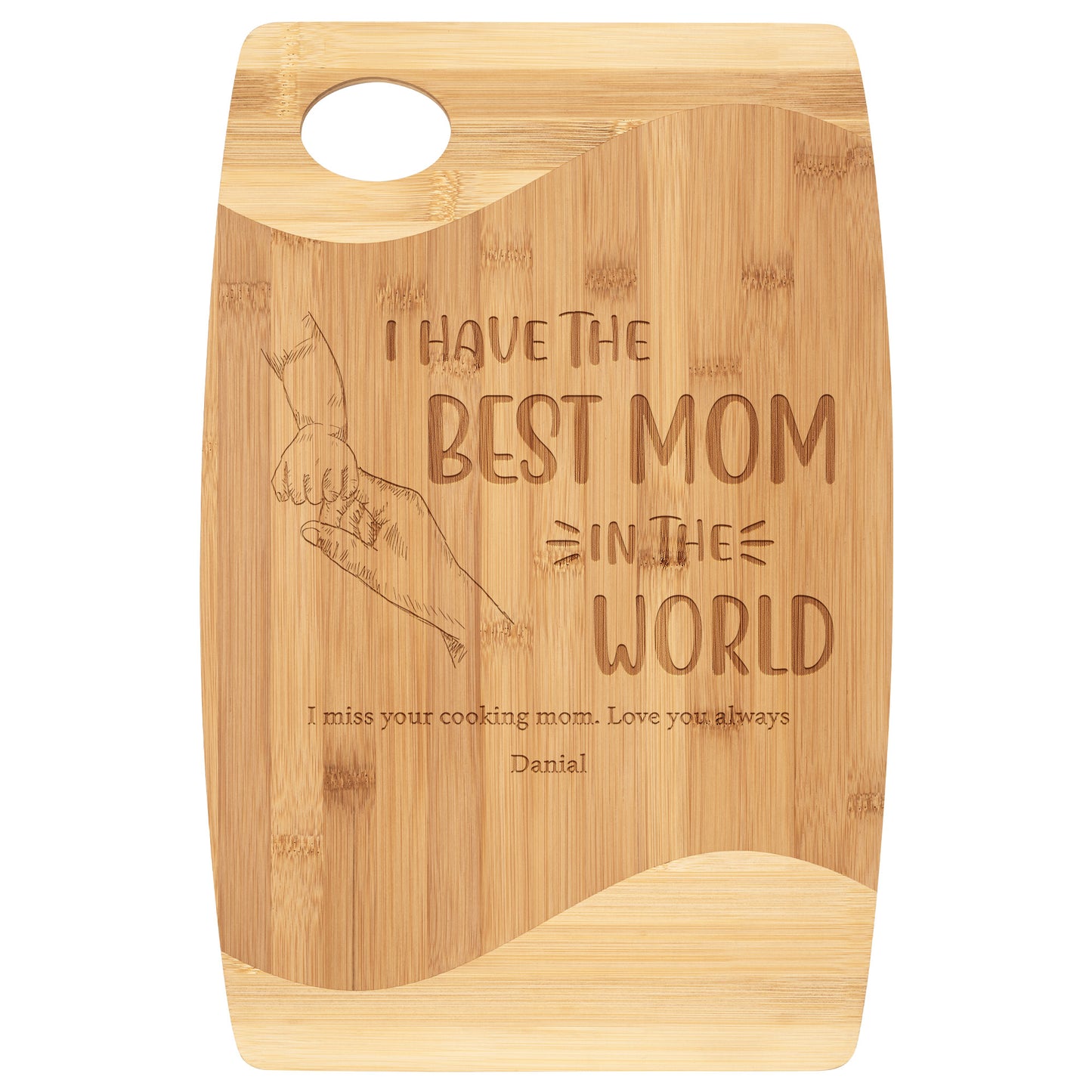 MOM'S PERSONALIZED BAMBOO CUTTING BOARD
