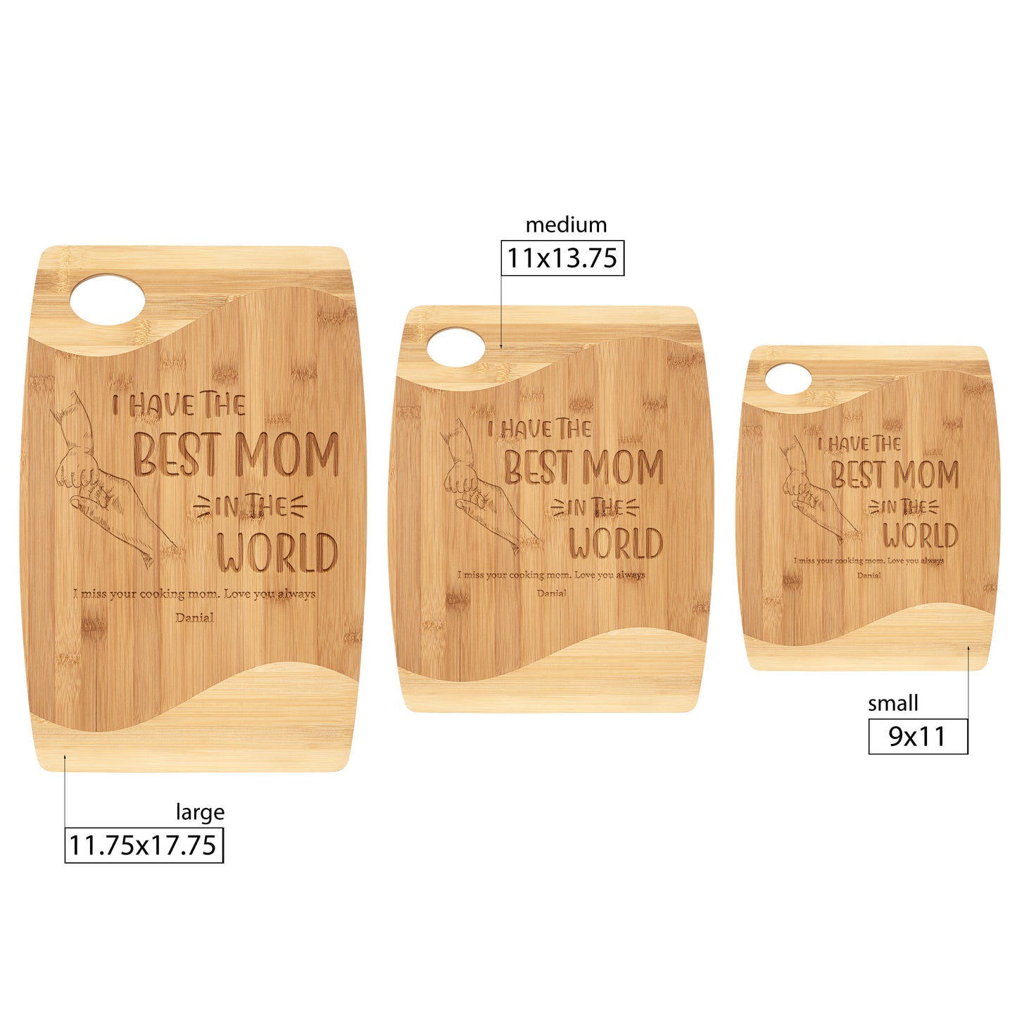 MOM'S PERSONALIZED BAMBOO CUTTING BOARD