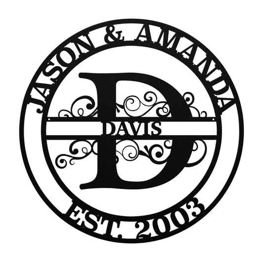 Personalized Family Name, Last Name, Initial